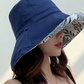 Women’s Double-Sided Bucket Hat – Wide Brim Sun Protection Fisherman Hat for All Seasons