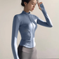 Women’s Quick-Dry Sun Protection Sports Jacket – Slim Fit Yoga Running Fitness Zip Cardigan