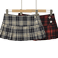 Vintage Korean Plaid Mini Skirt – Y2K Preppy Pleated Style for Women