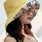 Women’s Double-Sided Bucket Hat – Wide Brim Sun Protection Fisherman Hat for All Seasons