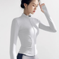 Women’s Quick-Dry Sun Protection Sports Jacket – Slim Fit Yoga Running Fitness Zip Cardigan