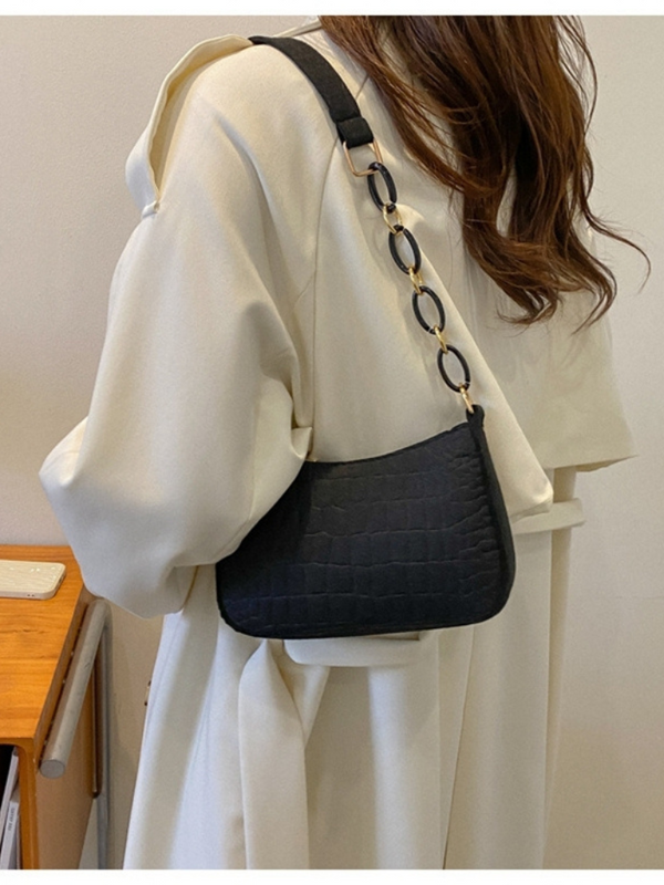 Retro Chic Square Shoulder Bag