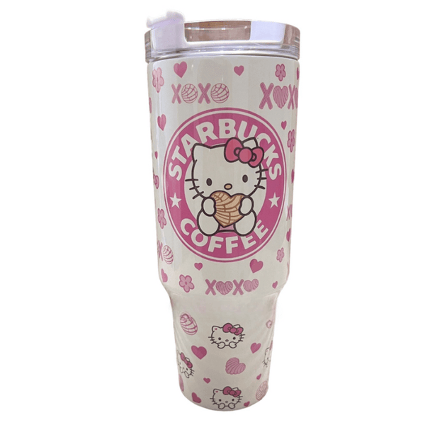 Pink Kitty 40oz Starbucks Tumbler