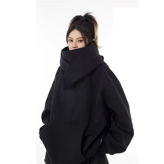 Trendy Y2K Ninja Turtleneck Hoodie - Perfect for Fall