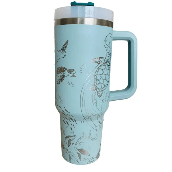 Blue Sea Turtles 40oz Tumbler