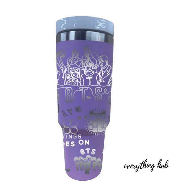 Purple BTS Aesthetic 40oz Tumbler