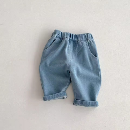 Unisex Cartoon Loose-Fit Toddler Jeans – Soft, Comfy & Chemical-Free