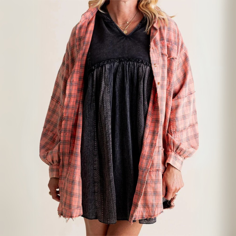 This Oversized Washed Shirt Jacket Is the Layering Piece Your Fit Needs