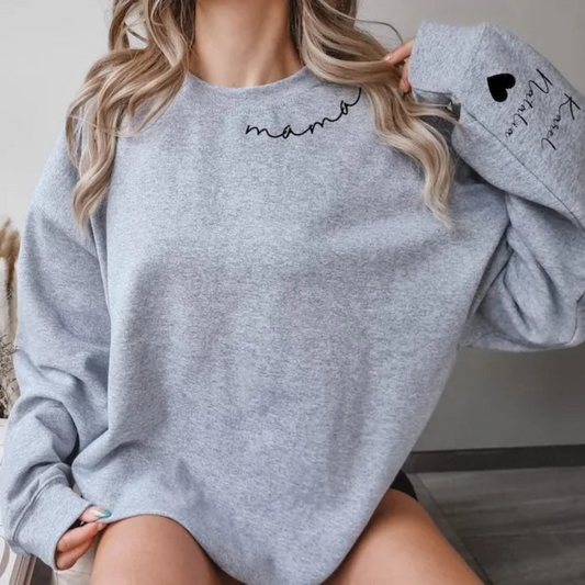 Mama Sweatshirt with Kids’ Names – Personalized