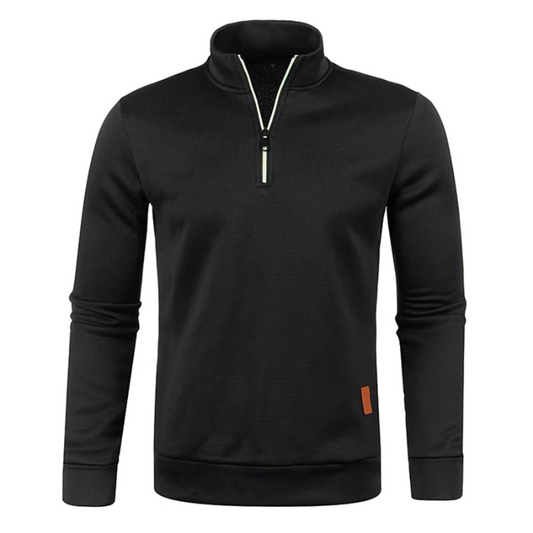 Men’s Thick Half-Zip Pullover – Warm Turtleneck Sweatshirt for Fall/Winter