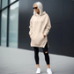 Oversized Soft Hoodie Dress for Women – Cozy Vegan Cotton Loungewear