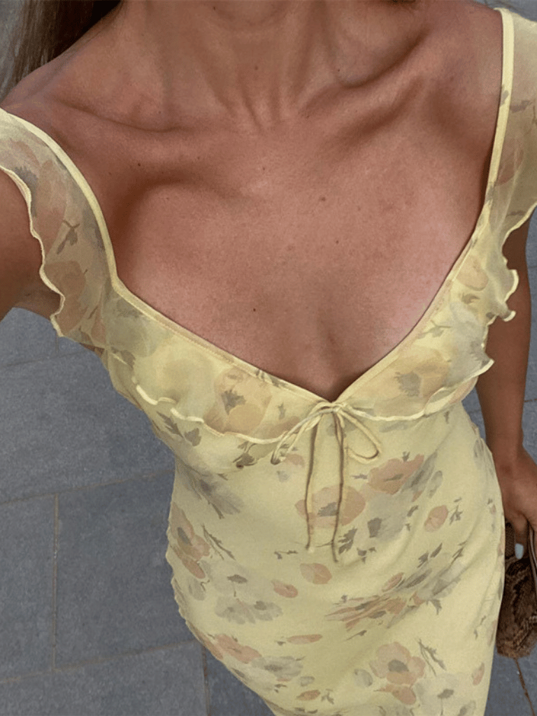 Women’s Floral Print Plunge Maxi Dress – Sexy Backless Summer Vacation Outfit