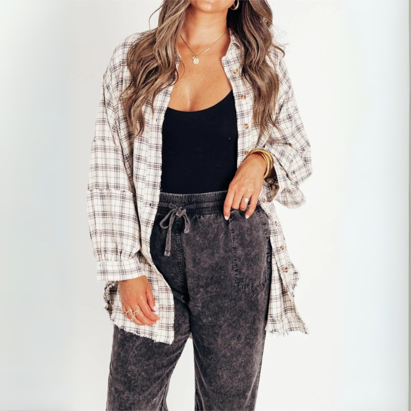 This Oversized Washed Shirt Jacket Is the Layering Piece Your Fit Needs