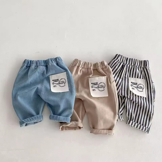 Unisex Cartoon Loose-Fit Toddler Jeans – Soft, Comfy & Chemical-Free