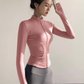 Women’s Quick-Dry Sun Protection Sports Jacket – Slim Fit Yoga Running Fitness Zip Cardigan