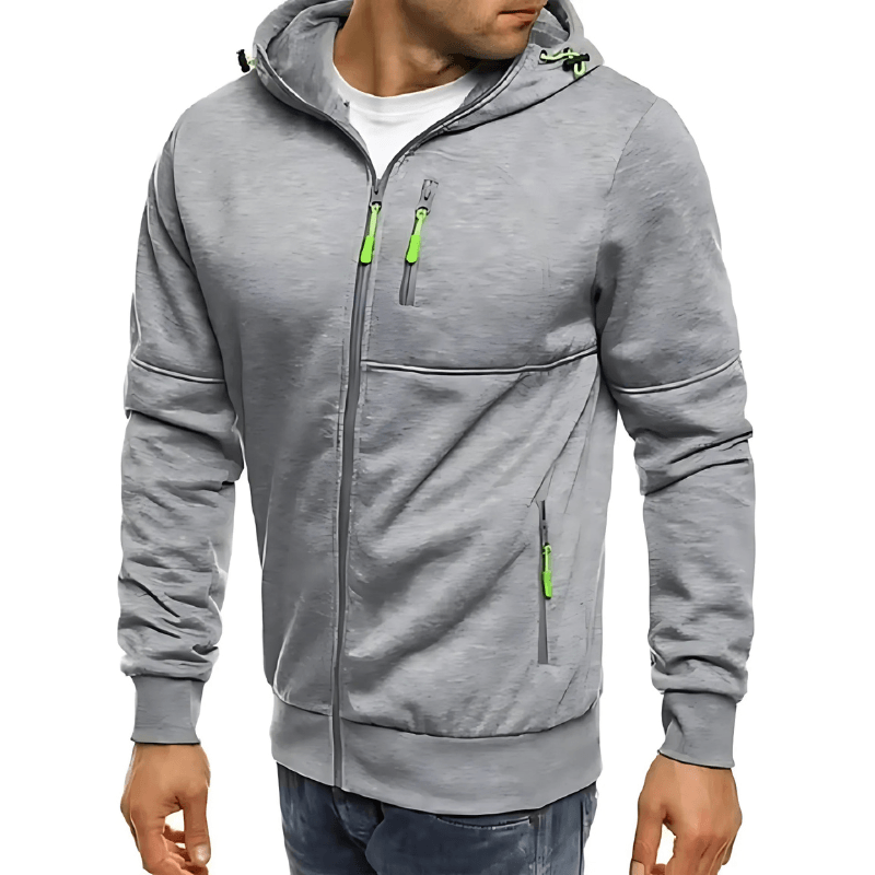 Men's Slim Fit Zipper Hoodie – Long Sleeve Casual Sportswear Jacket