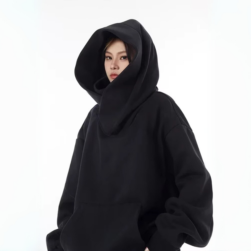 Trendy Y2K Ninja Turtleneck Hoodie - Perfect for Fall