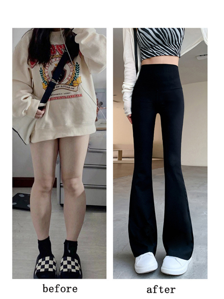 Women’s Flare Pants – High Waist Booty Lift Leggings for Casual Streetwear & Fashion Outfits