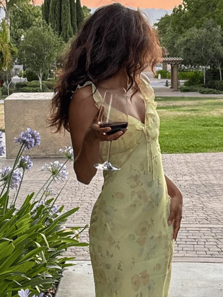 Women’s Floral Print Plunge Maxi Dress – Sexy Backless Summer Vacation Outfit