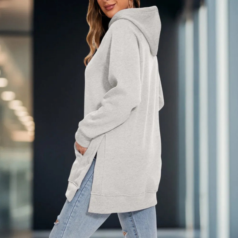 Oversized Soft Hoodie Dress for Women – Cozy Vegan Cotton Loungewear