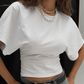 Women’s Solid Gray Cropped T-Shirt – Casual Streetwear Summer Top