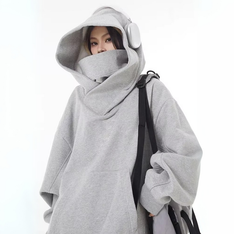 Trendy Y2K Ninja Turtleneck Hoodie - Perfect for Fall