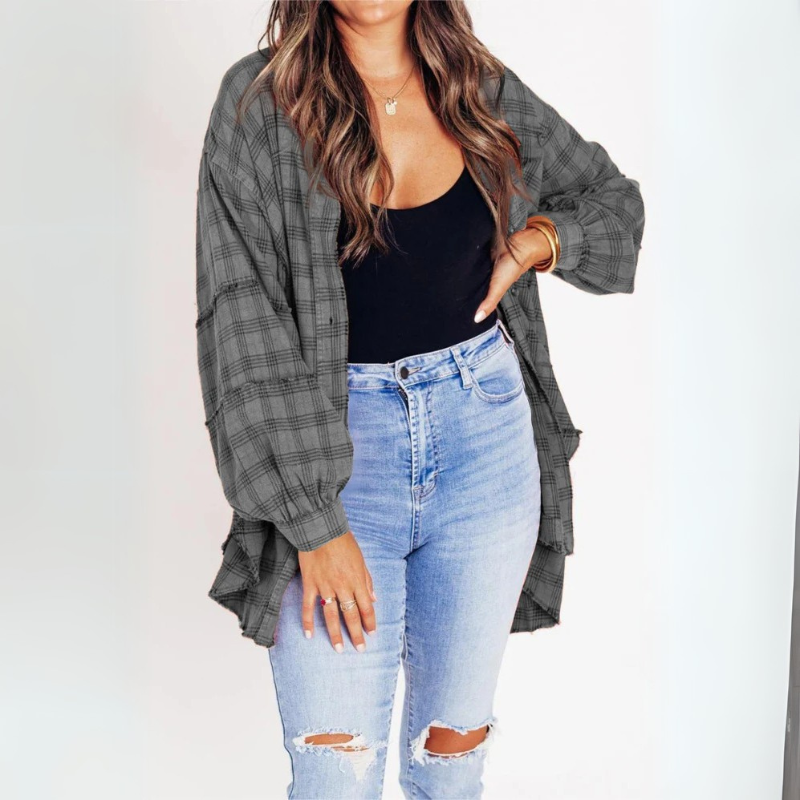 This Oversized Washed Shirt Jacket Is the Layering Piece Your Fit Needs