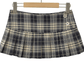 Vintage Korean Plaid Mini Skirt – Y2K Preppy Pleated Style for Women
