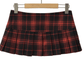 Vintage Korean Plaid Mini Skirt – Y2K Preppy Pleated Style for Women