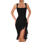 Ruffle Mesh Bodycon Party Dress