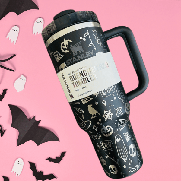 Stanley Quencher 40oz Halloween Doodle Tumbler