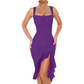 Ruffle Mesh Bodycon Party Dress