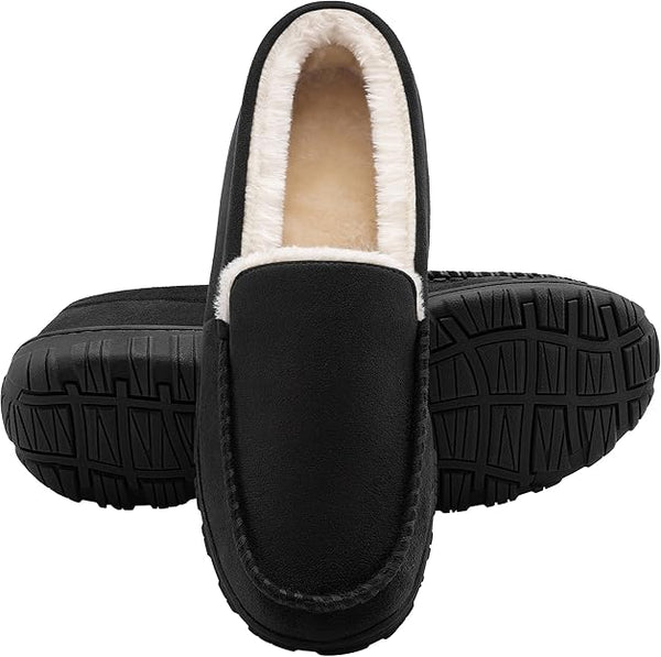 Plush Lined Moccasin Slippers